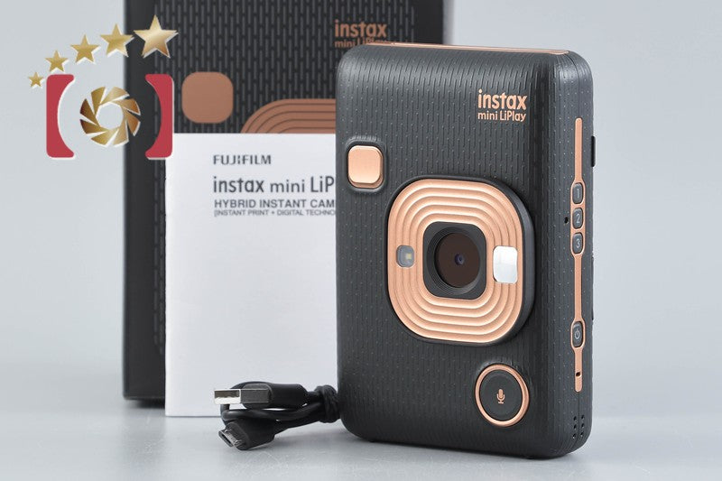 FUJIFILM Instax Mini LiPlay Elegant Black Instant Film Camera w/ Box