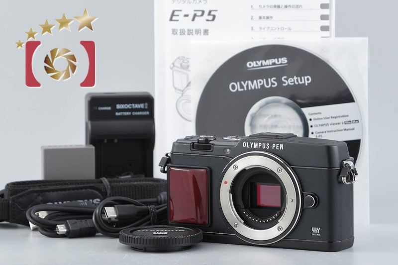 "Count 2,606" Olympus PEN Lite E-PL5 Black Premium Model 16.5 MP Digital Camera