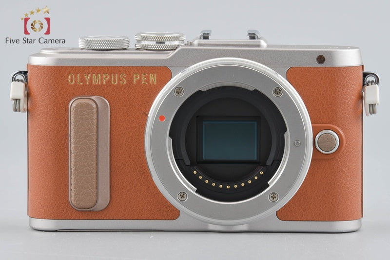 "Count 3,166" Olympus PEN E-PL8 Brown 16.1 MP Digital Mirrorless Camera Body