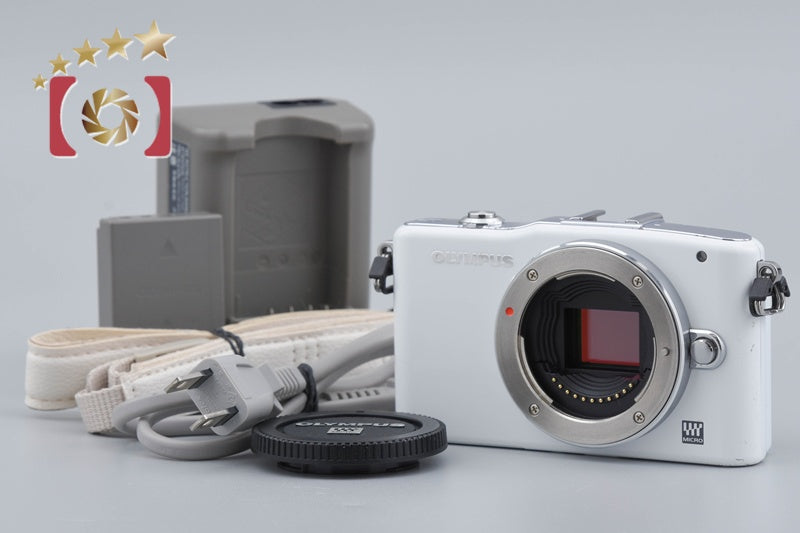 Olympus PEN mini E-PM1 White 12.3 MP Digital Mirrorless Camera Body