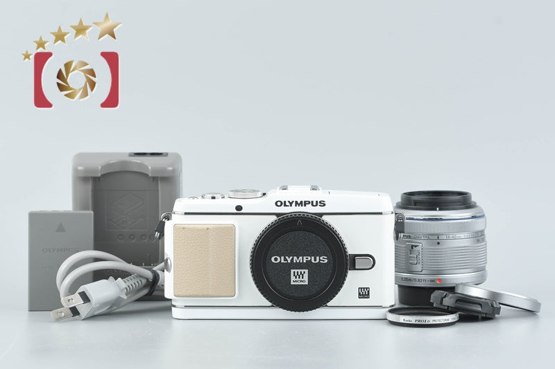 Olympus PEN E-P3 White 12.3 MP Mirrorless Camera 14-42 Lens
