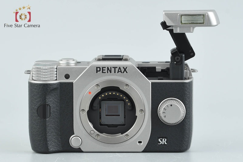 "Count 510" PENTAX Q10 Silver 12.4 MP Digital Camera 5-15 15-45 Lenses w/ Box