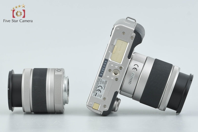 "Count 510" PENTAX Q10 Silver 12.4 MP Digital Camera 5-15 15-45 Lenses w/ Box