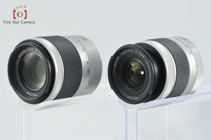 "Count 510" PENTAX Q10 Silver 12.4 MP Digital Camera 5-15 15-45 Lenses w/ Box