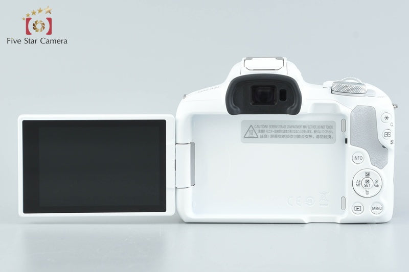 Shutter count 1,000 Canon EOS R50 White 24.2 MP RF-S 18-45 55-210 Lenses