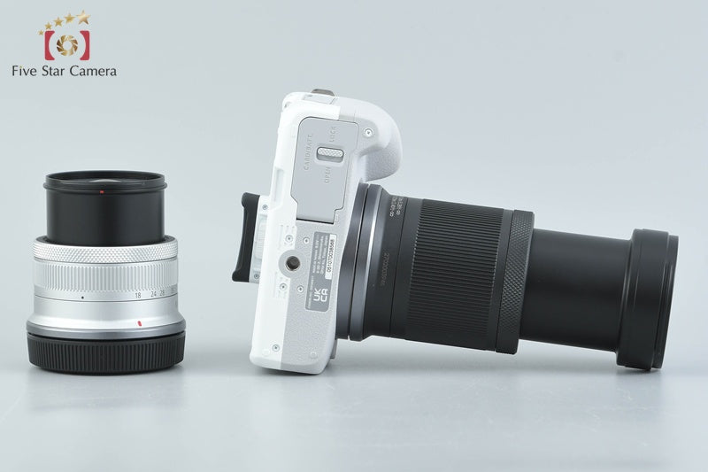 Shutter count 1,000 Canon EOS R50 White 24.2 MP RF-S 18-45 55-210 Lenses