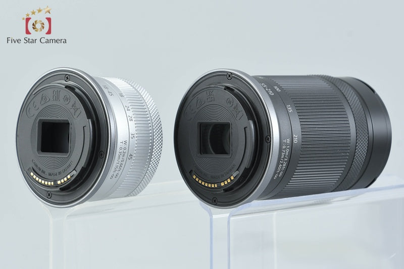 Shutter count 1,000 Canon EOS R50 White 24.2 MP RF-S 18-45 55-210 Lenses