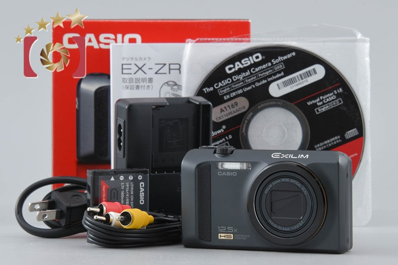 Casio HIGH SPEED EXILIM EX-ZR100 Black 12.1 MP Digital Camera w/ Box