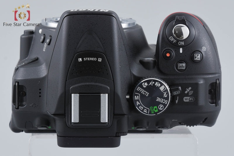 "Shutter count 5,832" Nikon D5300 Black 24.2 MP DSLR Camera Body