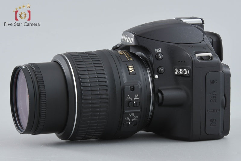 "Shutter count 40" Nikon D3200 Black 24.2 MP DSLR 18-55 VR Lens