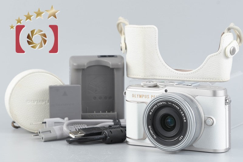 Olympus PEN E-PL10 White 16.1 MP Digital Camera EZ 14-42 Lens