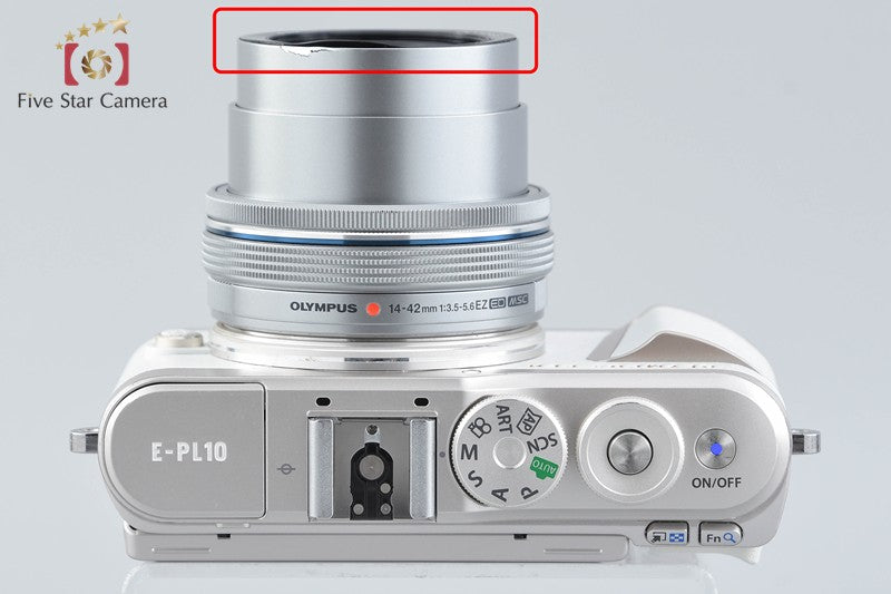 Olympus PEN E-PL10 White 16.1 MP Digital Camera EZ 14-42 Lens