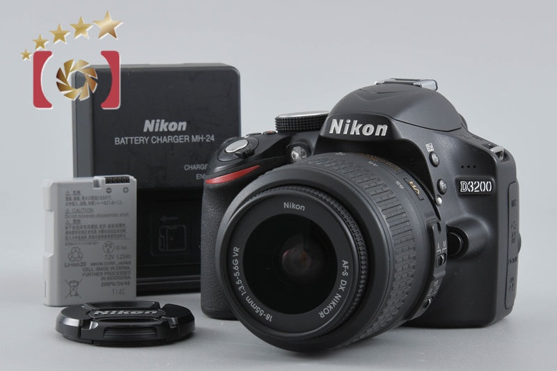 Nikon D3200 Black 24.2 MP DSLR 18-55 VR Lens
