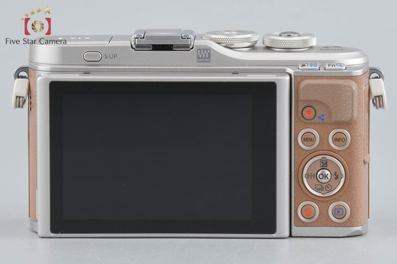 "Count 1,633" Olympus E-PL9 Brown 16.1 MP Mirrorless Camera 14-42 EZ Lens