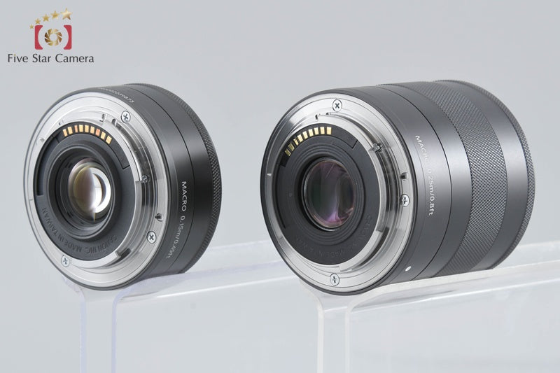 Canon EOS M Black 18.0 MP Mirrorless Camera 18-55 22 Lenses