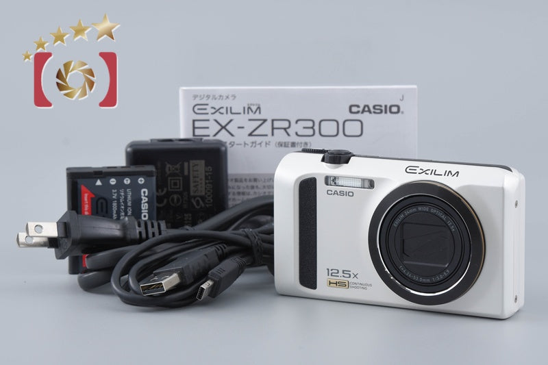 Casio HIGH SPEED EXILIM EX-ZR300 White 16.1 MP Digital Camera