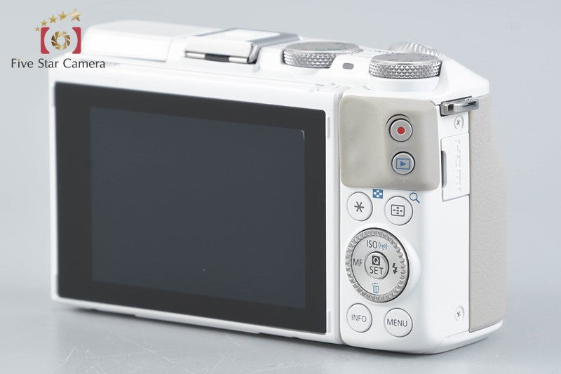 Canon EOS M3 White 24.2 MP Digital Camera EF-M 15-45 55-200 Lenses