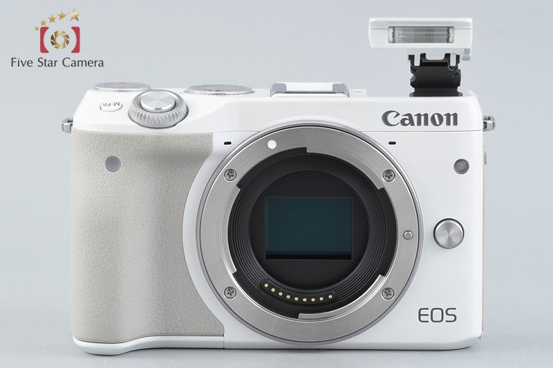 Canon EOS M3 White 24.2 MP Digital Camera EF-M 15-45 55-200 Lenses