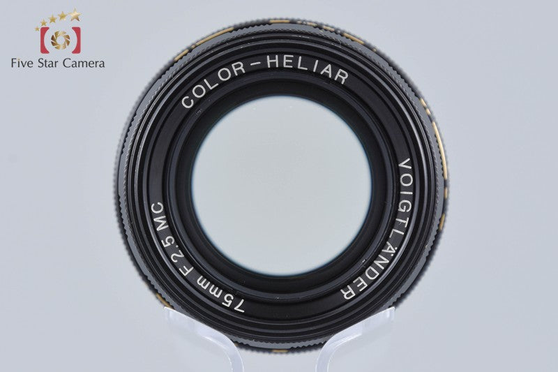 Voigtlander COLOR-HELIAR 75mm f/2.5 MC Black L39 LTM Leica Thread Mount Lens