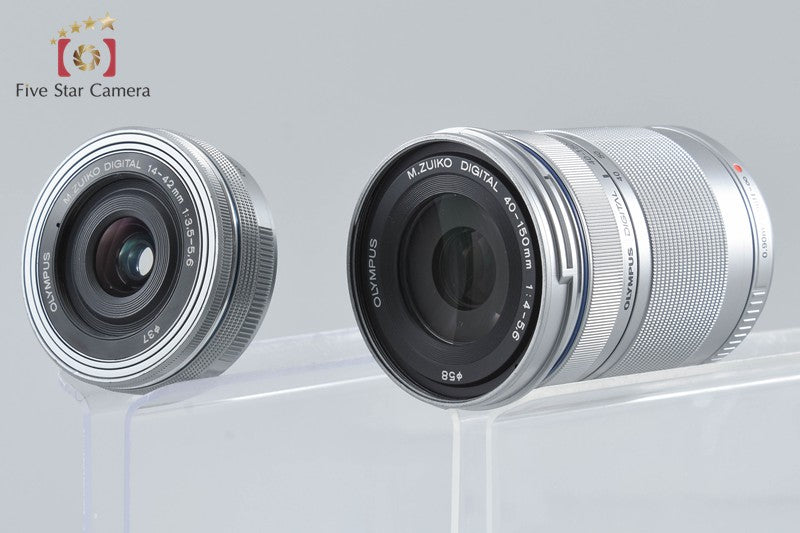 "Count 3,051" Olympus PEN Lite E-PL9 Black 16.1 MP 14-42 40-150 Lenses w/ Box