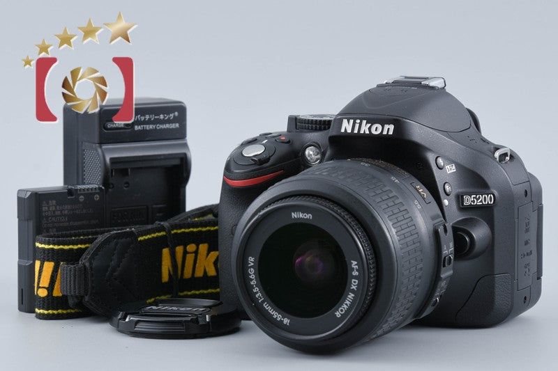 "Shutter count 2,685" Nikon D5200 Black 24.1 MP DSLR 18-55 VR Lens