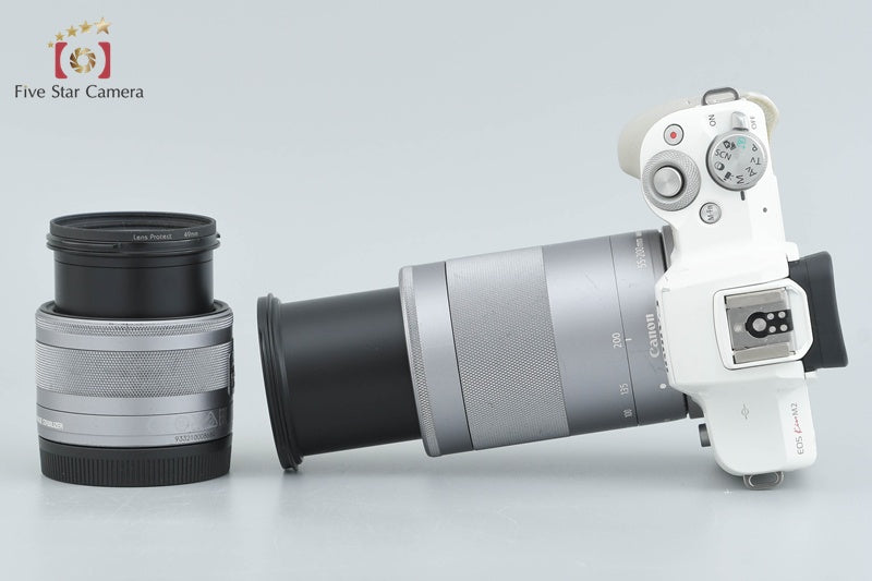 Canon EOS Kiss M2 White 24.1 MP EF-M 15-45 55-200 IS STM Lenses