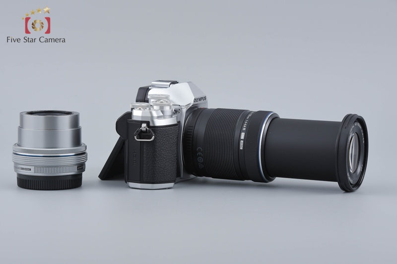 "Count 788" Olympus OM-D E-M10 Mark III Silver 16.1 MP 14-42 40-150 EZ Lenses