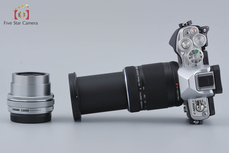 "Count 788" Olympus OM-D E-M10 Mark III Silver 16.1 MP 14-42 40-150 EZ Lenses