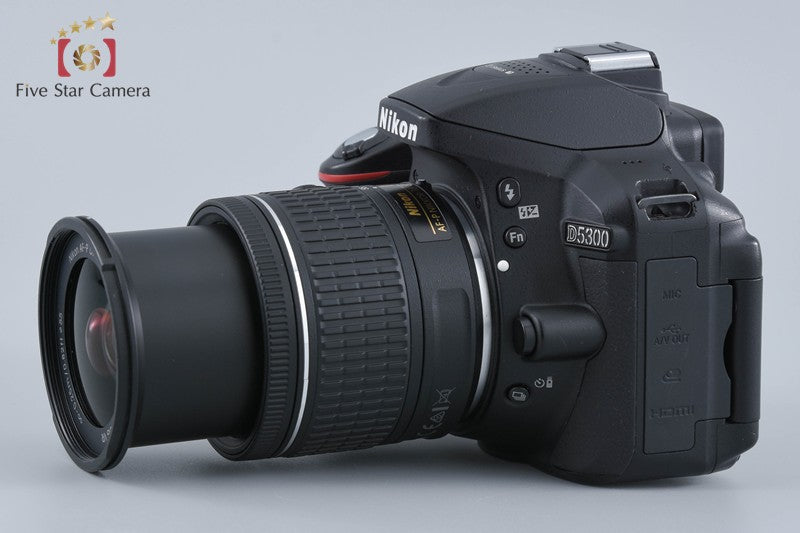 "Count 5,642" Nikon D5300 Black 24.2 MP DSLR Camera AF-P 18-55 VR Lens