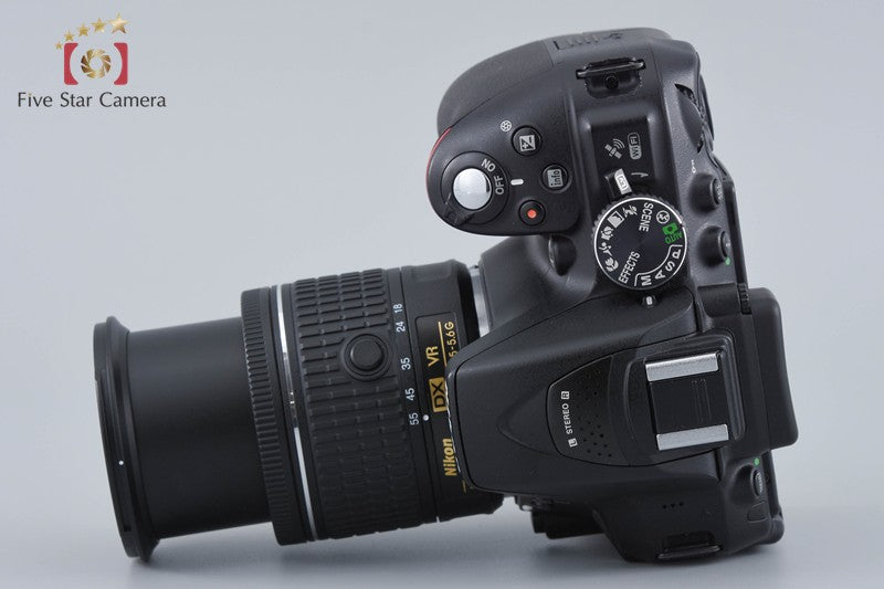 "Count 5,642" Nikon D5300 Black 24.2 MP DSLR Camera AF-P 18-55 VR Lens