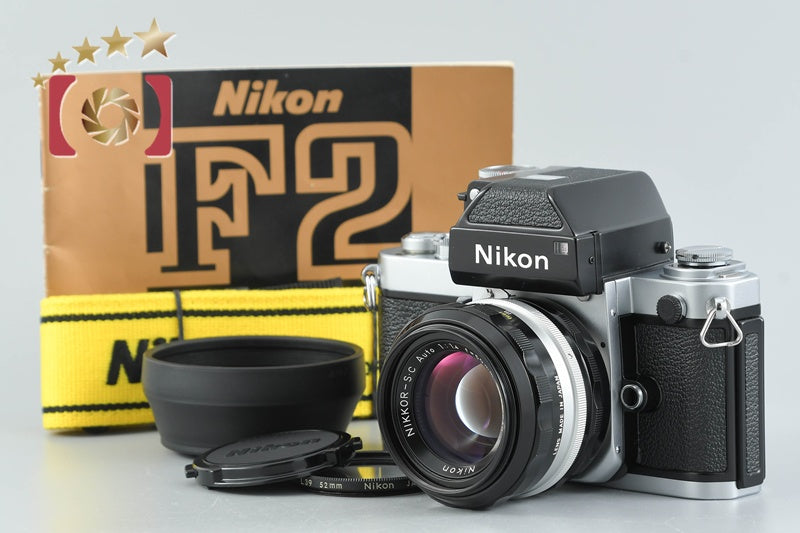 Nikon F2 Photomic Silver 35mm SLR Film Camera + NIKKOR-S.C Auto 50mm f/1.4