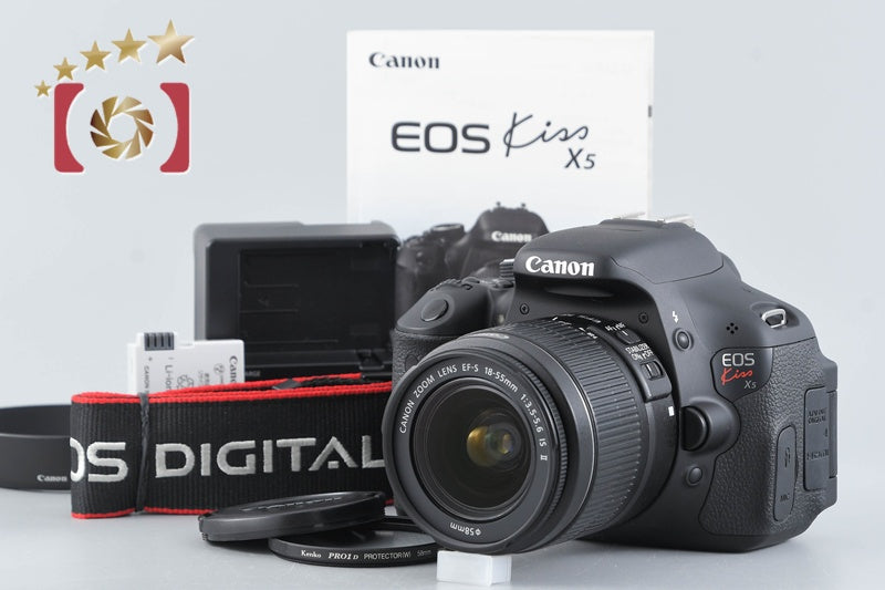 Canon EOS Kiss X5 / Rebel T3i / 600D 18.0 MP EF-S 18-55 IS II Lens