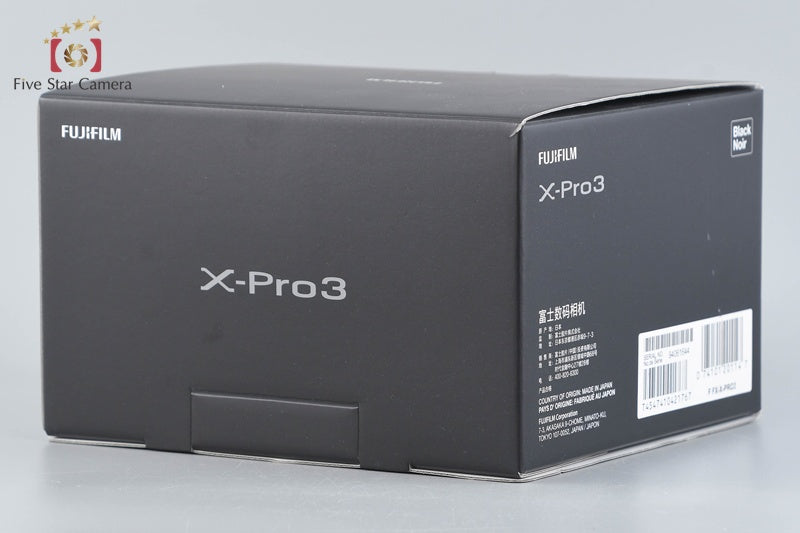 Fujifilm X-Pro3 Black 26.1 MP Digital Mirrorless Camera Body w/ Box