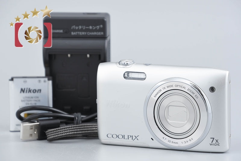 Nikon COOLPIX S3400 Crystal Silver 20.1 MP Digital Camera