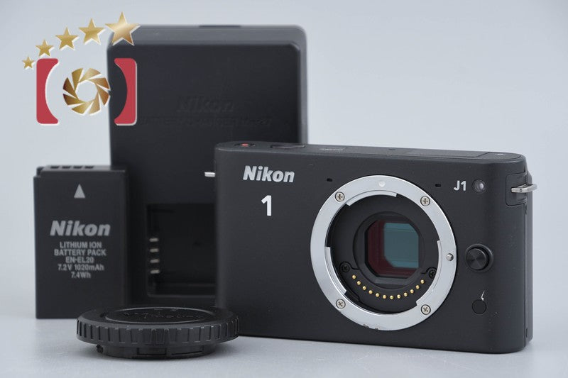 "Shutter count 3,449" Nikon 1 J1 Black 10.1 MP Digital Camera Body