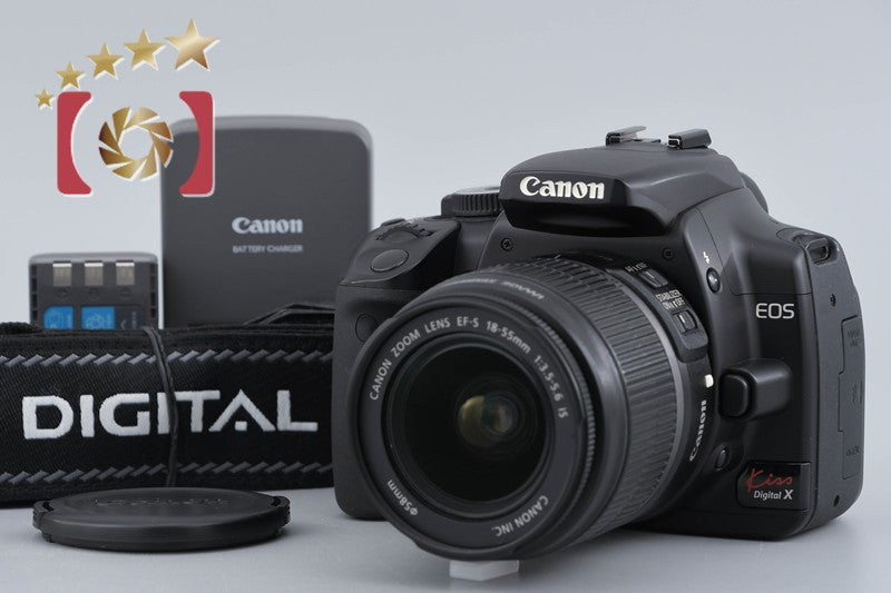Canon EOS kiss Digital X Black 10.1 MP Digital SLR Camera 18-55 Lens