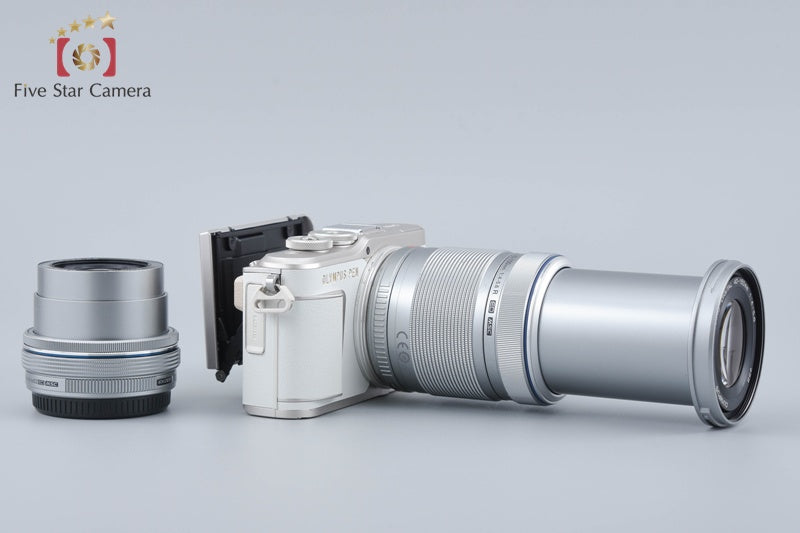 "Shutter count 874" Olympus PEN E-PL9 White 16.1 MP 14-42 40-150 Lenses w/ Box
