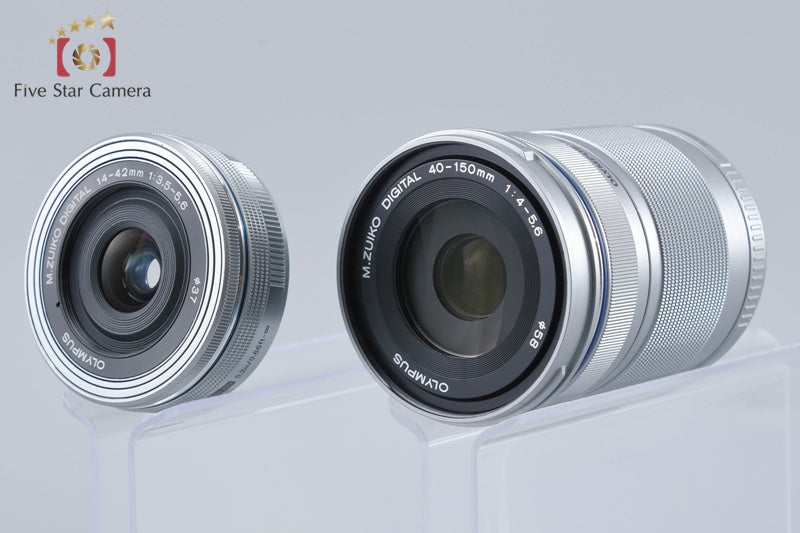 "Shutter count 874" Olympus PEN E-PL9 White 16.1 MP 14-42 40-150 Lenses w/ Box