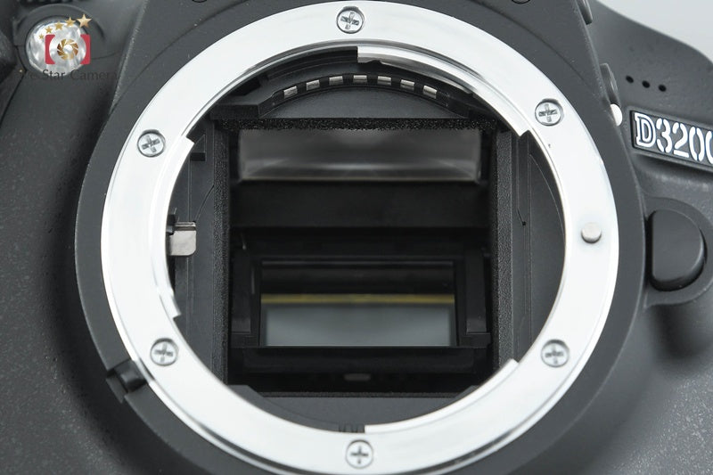 Nikon D3200 Black 24.2 MP DSLR 18-55 55-200 VR Lenses