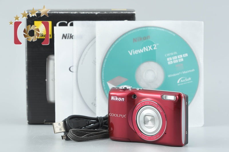 Nikon COOLPIX L26 Red 16.1 MP Digital Camera w/ Box