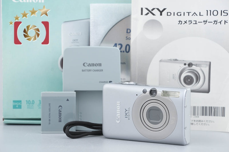 Canon IXY Digital 110 IS Silver 10.0 MP Digital Camera w/ Box