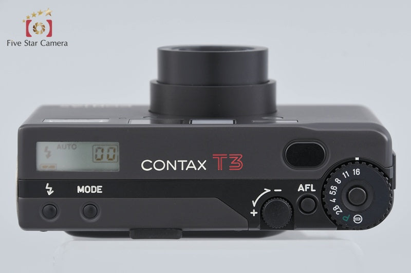 CONTAX T3 Titanium Black Single Teeth 35mm Point & Shoot Film Camera + Data Back