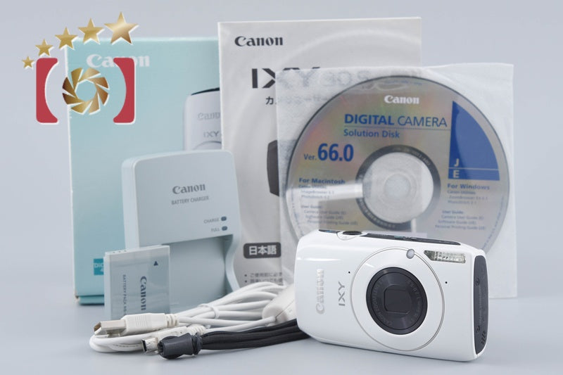 Canon IXY 30S White 10.0 MP Digital Camera w/ Box