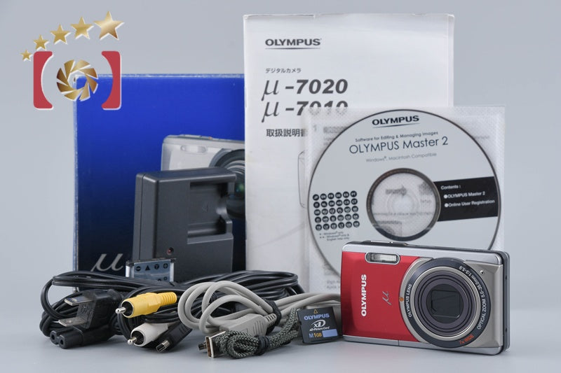 Olympus μ-7020 Red 12.0 MP Digital Camera w/ Box