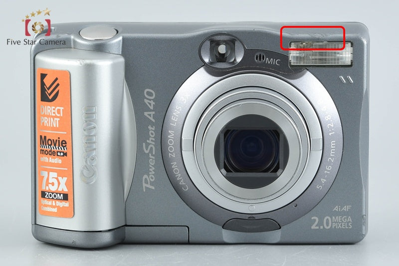Canon PowerShot A40 Silver 2.0 MP Digital Camera w/ Box