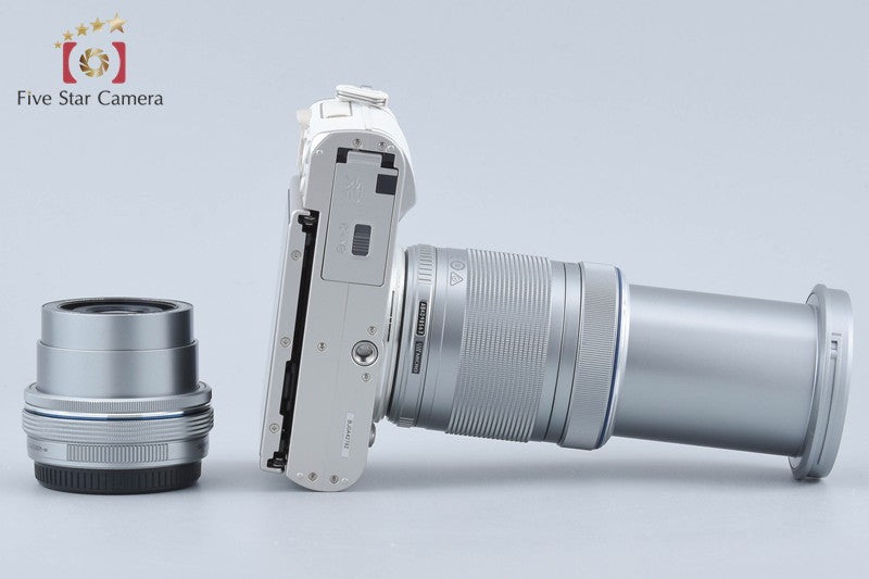"Shutter count 942" Olympus PEN E-PL9 White 16.1 MP 14-42 40-150 Lenses w/ Box