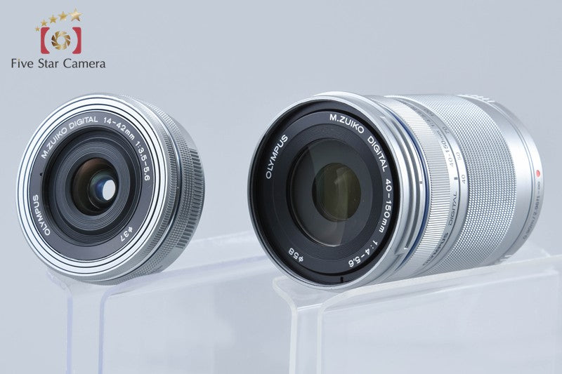 "Shutter count 942" Olympus PEN E-PL9 White 16.1 MP 14-42 40-150 Lenses w/ Box