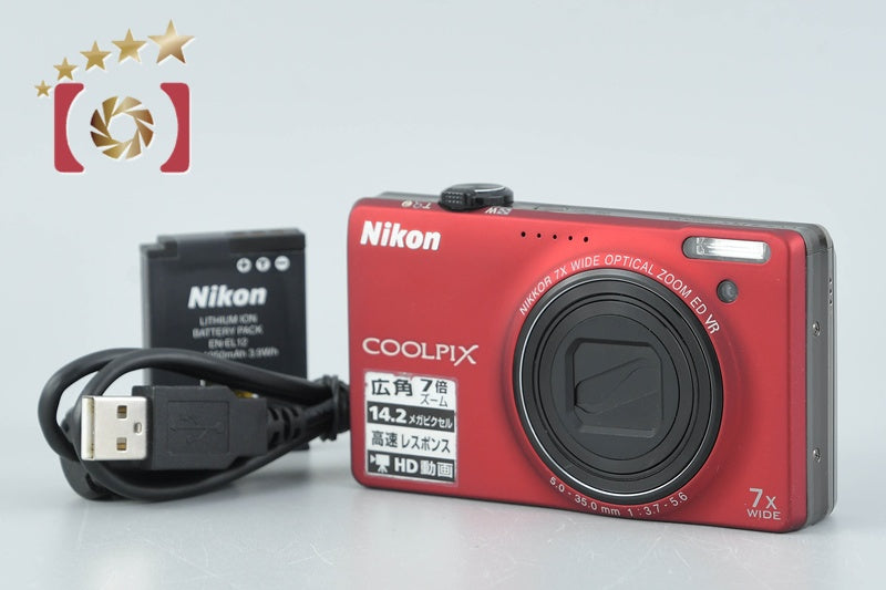 Nikon COOLPIX S6000 Flash Red 14.2 MP Digital Camera