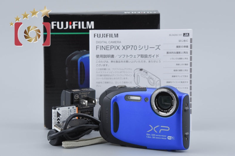Fujifilm FinePix XP70 Blue 16.4 MP Digital Camera w/ Box