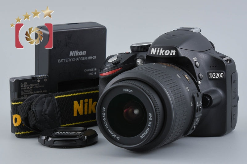 Nikon D3200 Black 24.2 MP DSLR 18-55 VR Lens